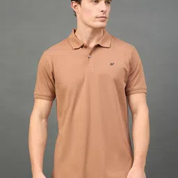 THE BEETEL HOUSE Men Solid Polo Collar Cotton T-shirt-46