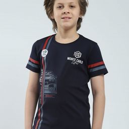 Monte Carlo Boys Graphic Printed Round Neck T-shirt-image-39