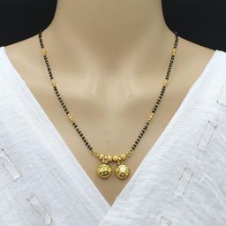 Soni imitation jewellery gold plated mangalsutra for women-image-3