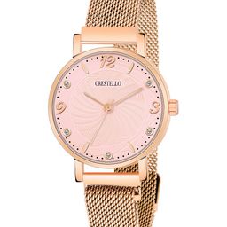 CRESTELLO Women Dial & Straps Analogue Watch CR-RG146-PNK-35