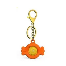 yk YKSet of 2 Pop It Fidget Toy SetRound & Octopus Pop It with Candy Keychain image 5