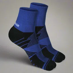 Heelium Unisex Pack Of 2 Striped Above Ankle Length 3X Tougher & Durable Athletic Socks-13