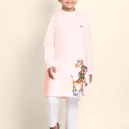 DEVOILER Boys Ethnic Motifs Printed Thread Work Kurta-13