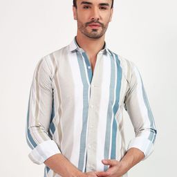 YOUTH FIRST Men Premium Opaque Striped Casual Shirt-image-67
