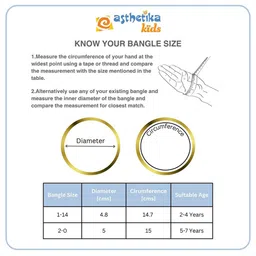 Asthetika Kids Set Of 2 Ghungroo Mirror Thread Bangles image 4