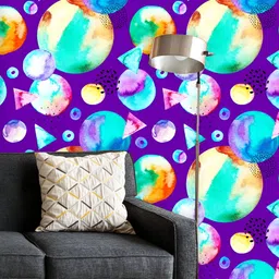 ArtzFolio Printed UV-Resistant Anti-Bacterial Abstract Watercolor Shapes Peel & Stick Wallpaper-image-35
