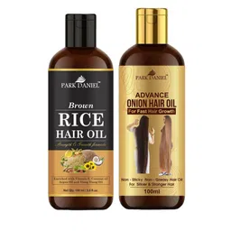 Park Daniel Set of 2 Brown Rice Hair Oil & Advance Onion Hair Oil - 100 ml Each-12