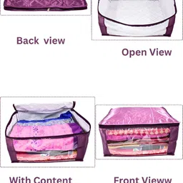Ajabh Purple Set of 6 Regular Multi-Utility Organisers image 3
