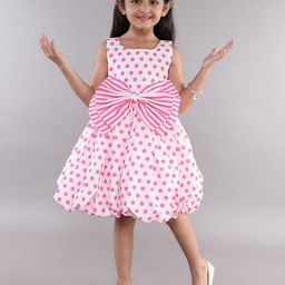 Pink Chick Polka Dot Striped Balloon Dress-picture-4