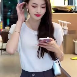 KPOP Women Round Neck Acrylic Top-image-33