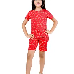 Arshia Fashions Girls Printed T-shirt with Shorts-image-65
