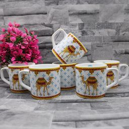 laghima jadon Multicoloured Ceramic Mugs Set of 6-83