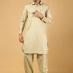 V-Mart Shirt Collar Pathani Kurta With Salwar-image-84