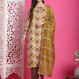 Roly Poly Women Floral Printed Regular Kurta with Trousers & With Dupatta-3