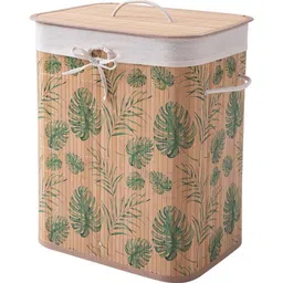 HOKIPO Eco-Friendly Foldable Bamboo Laundry Basket With Lid Large - 60 Liter-image-13