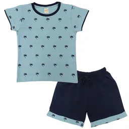 Clothe Funn Boys Printed Round Neck Pure Cotton T-Shirt With Shorts-image-25