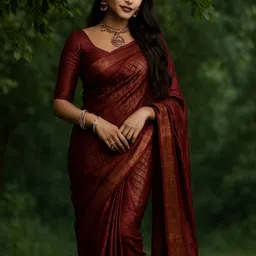 VILLE FASHION Woven Design Zari Kanjeevaram Saree-38