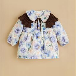 Hopscotch Girls Floral Textured Puffer Coat-picture-45