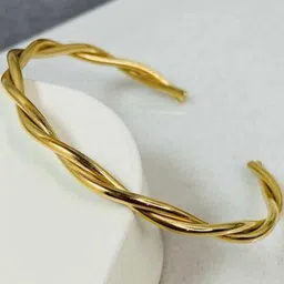 19TH JULY JEWELS Gold-Plated Kada Bracelet-image-86