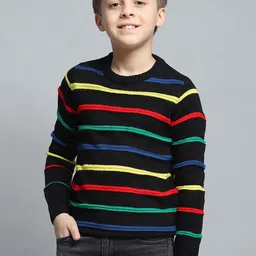 Monte Carlo Boys Striped Woollen Pullover-image-62