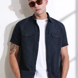 Thomas Scott Men Classic Slim Fit Opaque Casual Shirt-image-70