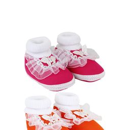 NESKA MODA Pink Cotton Booties-image-35
