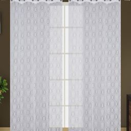 Galaxy Home Decor White Set of 2 Sheer Door Curtain-image-92