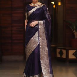 Rangtulika Ethnics Zari Organza Saree-picture-16