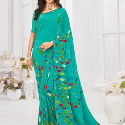 Laxmipati Geometric Printed Saree With Blouse Piece-image-18
