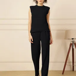 Selvia Round Neck Sleeveless Top With Trousers Co-Ords-picture-15