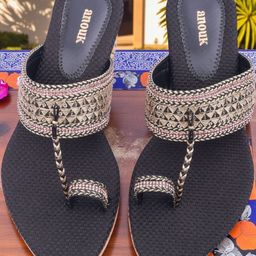 Anouk Women Embellished One Toe Platform Sandals-picture-32
