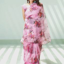 BAESD Floral Organza Saree-image-83