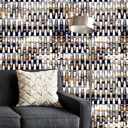 ArtzFolio Printed UV-Resistant Anti-Bacterial Ikat Zigzag Stripes Peel & Stick Wallpaper-image-16