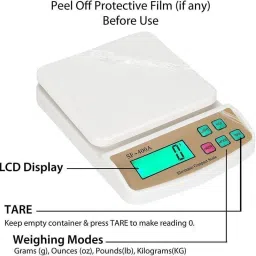AHYRA SF-400 A 10Kg Weight Scale with Fast Response Sensor for Shop, Home(White) Weighing Scale image 2
