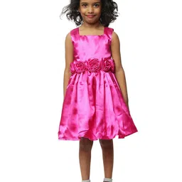 Wish little Girls Satin Fit and Flare Dress-image-93