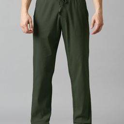 TCI Men Mid Rise Striped Relaxed Easy Wash Corduroy Trousers-image-56