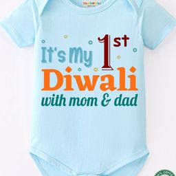 BLUSHES Infants Diwali Printed Pure Cotton Bodysuit-picture-43