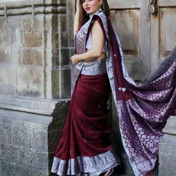 SHOP DROP Ethnic Motifs Zari Pure Silk Banarasi Saree-30