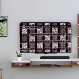 Kalra Magic Brown & White Printed Dustproof & Waterproof 32 Inch Tv Cover-14