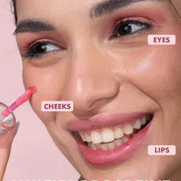 mCaffeine SHADES Lip & Cheek Glow Tint- 4 ml - Tulip image 5