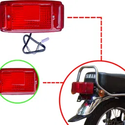 Tail Lamp Assembly W/O Bulb for Yamahaa RX100/RXG135. Tail Light Motorbike Halogen for Yamaha (12 V, 9 W)-image-72