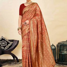 HERE&NOW Woven Design Traditional Saree-image-32