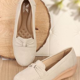 carrito Women Round Toe Penny Loafers-image-82