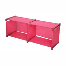 Decent Hut Pink 4-Tier Metal Open Storage Book Shelf-44