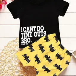 HELPOM Unisex Kids Printed T-shirt with Shorts-picture-22