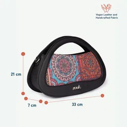 ZOUK Women Nadia Multicolor Mandala Print Structured Sling Bag image 2