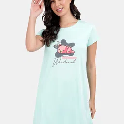 SNAPPY B Women Printed Polo Collar Applique T-shirt-picture-24
