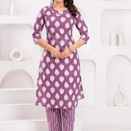 SHALIG Women Printed Pure Cotton Kurta with Trouser-picture-41