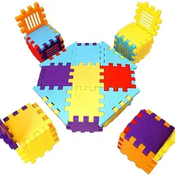 prosper Building Blocks for Kids, (50 Pieces Blocks) House Building Blocks with Windows image 2