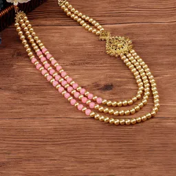 JIYANSHI FASHION Gold-Plated Pearls Beaded Layered Necklace-41